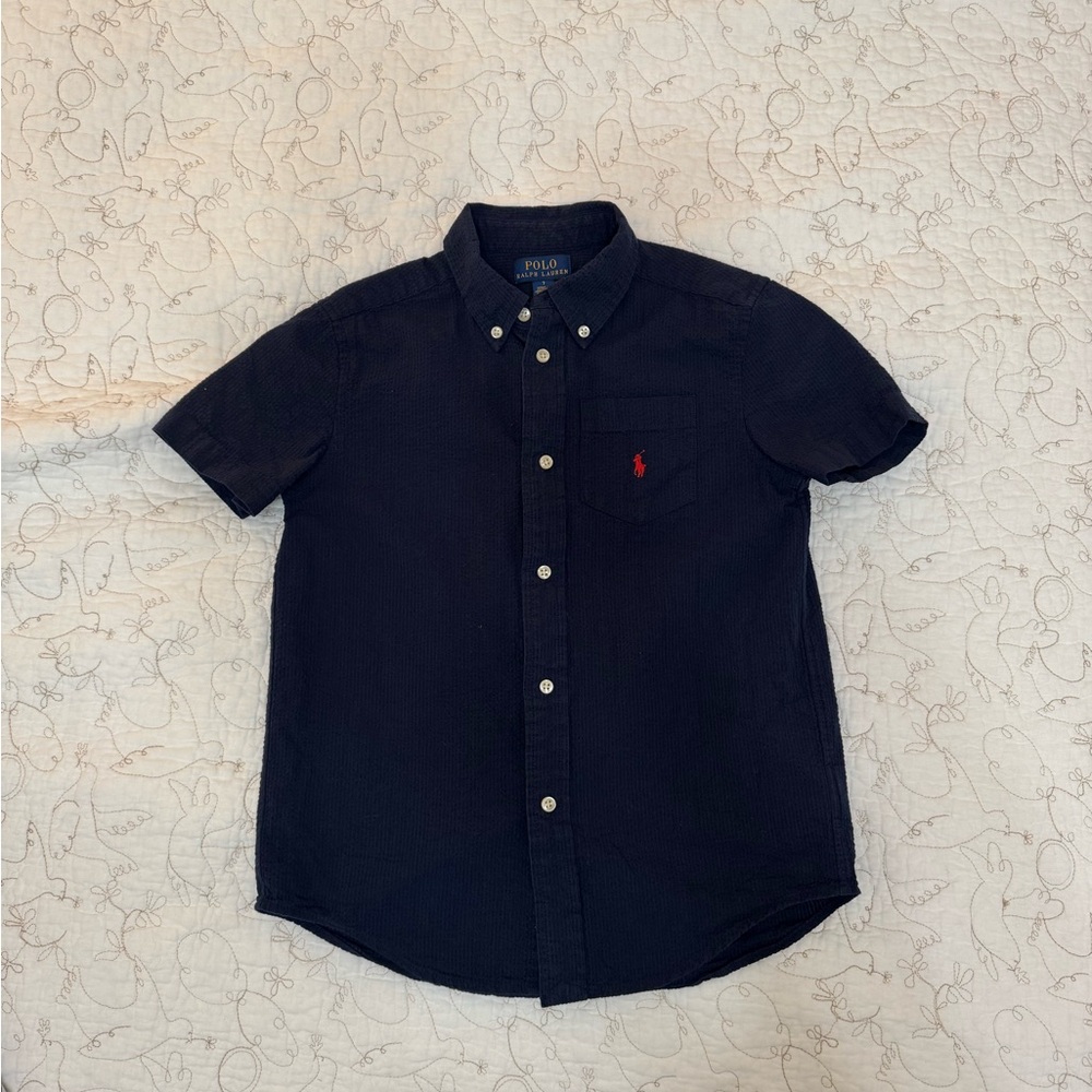 Boys Polo by Ralph Lauren Blue Casual Button Down Shirt